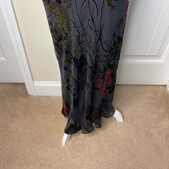 1990’s SILK VELVET ALEX EVENINGS MAXI DRESS SIZE 6P - Picture 3 of 15